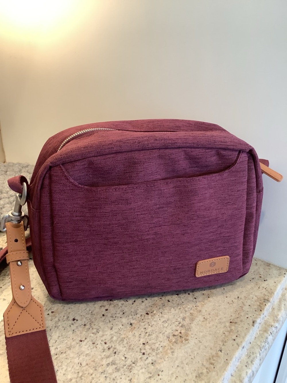 Nordace Siena Pro Crossbody Shoulder Bag in Burgundy